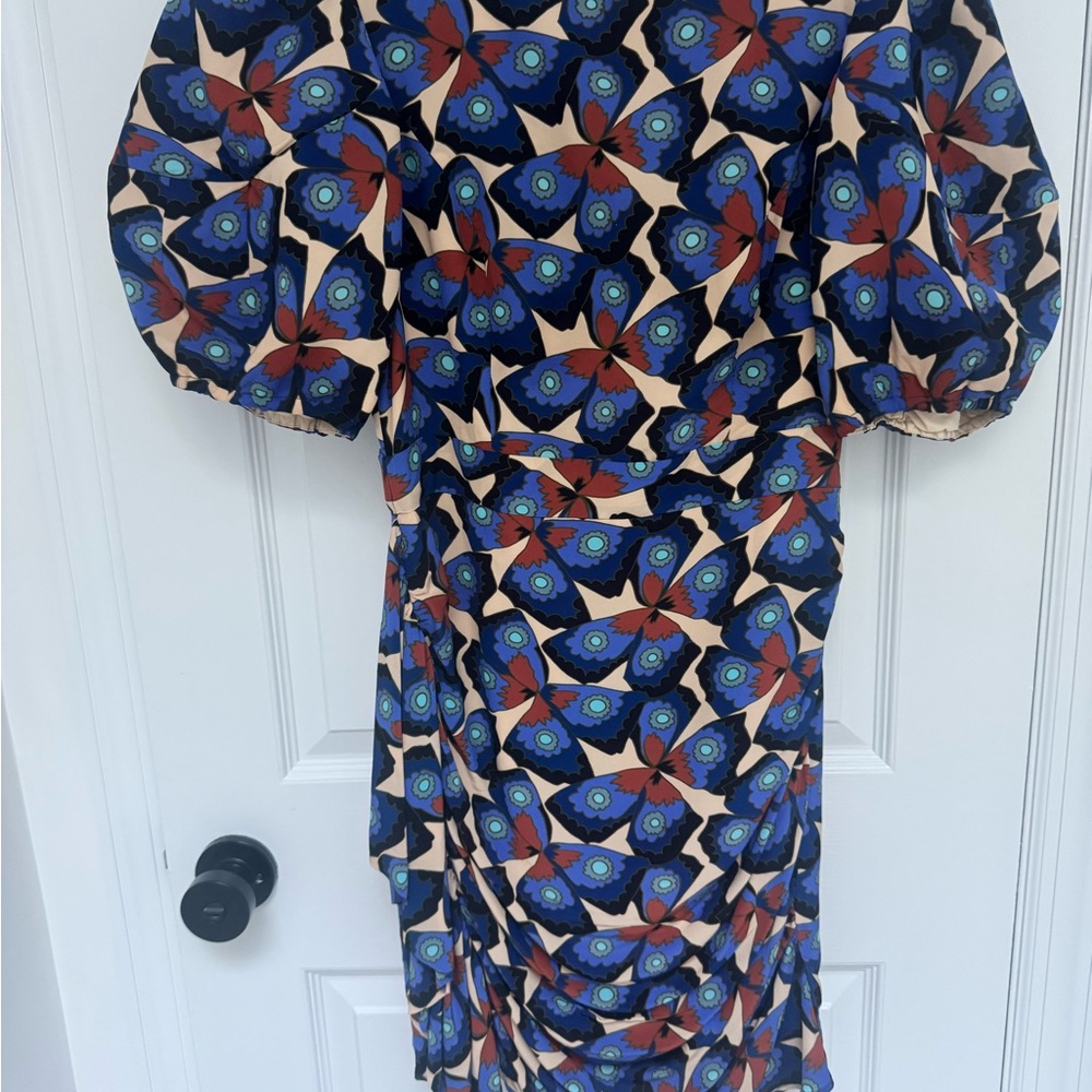 RHODE Colorful Butterfly Long Sleeve Dress